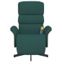 Sillón reclinable de masaje con reposapiés tela verde oscuro de , Sillones - Ref: Foro24-356617, Precio: 253,88 €, Descuento: %