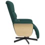 Sillón reclinable de masaje con reposapiés tela verde oscuro de , Sillones - Ref: Foro24-356617, Precio: 253,88 €, Descuento: %