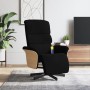 Sillón reclinable de masaje con reposapiés tela negra de , Sillones - Ref: Foro24-356615, Precio: 256,85 €, Descuento: %