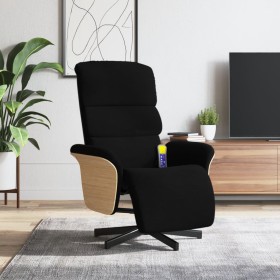 Sillón reclinable de masaje con reposapiés tela negra de , Sillones - Ref: Foro24-356615, Precio: 252,99 €, Descuento: %