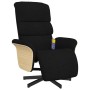 Sillón reclinable de masaje con reposapiés tela negra de , Sillones - Ref: Foro24-356615, Precio: 252,99 €, Descuento: %