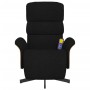 Sillón reclinable de masaje con reposapiés tela negra de , Sillones - Ref: Foro24-356615, Precio: 252,99 €, Descuento: %