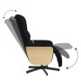 Sillón reclinable de masaje con reposapiés tela negra de , Sillones - Ref: Foro24-356615, Precio: 252,99 €, Descuento: %