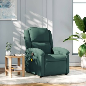 Sillón de masaje reclinable de terciopelo verde oscuro de , Sillones - Ref: Foro24-371810, Precio: 235,89 €, Descuento: %