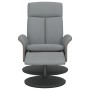 Sillón reclinable con reposapiés tela gris claro de , Sillones - Ref: Foro24-356530, Precio: 213,99 €, Descuento: %