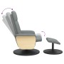 Sillón reclinable con reposapiés tela gris claro de , Sillones - Ref: Foro24-356530, Precio: 213,99 €, Descuento: %