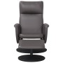 Sillón reclinable con reposapiés cuero sintético gris de , Sillones - Ref: Foro24-356551, Precio: 153,99 €, Descuento: %