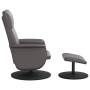 Sillón reclinable con reposapiés cuero sintético gris de , Sillones - Ref: Foro24-356551, Precio: 153,99 €, Descuento: %