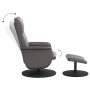 Sillón reclinable con reposapiés cuero sintético gris de , Sillones - Ref: Foro24-356551, Precio: 153,99 €, Descuento: %