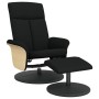 Sillón reclinable con reposapiés tela negro de , Sillones - Ref: Foro24-356532, Precio: 172,47 €, Descuento: %