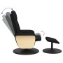 Sillón reclinable con reposapiés tela negro de , Sillones - Ref: Foro24-356532, Precio: 172,47 €, Descuento: %