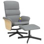 Sillón reclinable de masaje con reposapiés tela gris claro de , Sillones - Ref: Foro24-356622, Precio: 141,99 €, Descuento: %