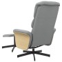 Sillón reclinable de masaje con reposapiés tela gris claro de , Sillones - Ref: Foro24-356622, Precio: 141,99 €, Descuento: %