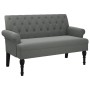 Banco con respaldo tela gris oscuro 120x62x75,5 cm de , Bancos - Ref: Foro24-372121, Precio: 190,22 €, Descuento: %