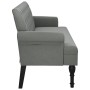 Bench with dark gray fabric backrest 120x62x75.5 cm by , Banks - Ref: Foro24-372121, Price: 190,22 €, Discount: %