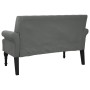 Bench with dark gray fabric backrest 120x62x75.5 cm by , Banks - Ref: Foro24-372121, Price: 190,22 €, Discount: %