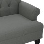 Bench with dark gray fabric backrest 120x62x75.5 cm by , Banks - Ref: Foro24-372121, Price: 190,22 €, Discount: %