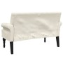 Bench with linen fabric backrest 120x62x75.5 cm by , Banks - Ref: Foro24-372128, Price: 179,87 €, Discount: %