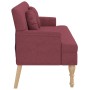 Bench with red red fabric cushions 113x64.5x75.5 cm by , Banks - Ref: Foro24-372137, Price: 175,41 €, Discount: %