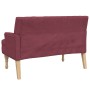 Bench with red red fabric cushions 113x64.5x75.5 cm by , Banks - Ref: Foro24-372137, Price: 175,41 €, Discount: %