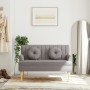 Bench with cushions in taupe gray fabric 113x64.5x75.5 cm by , Banks - Ref: Foro24-372135, Price: 175,41 €, Discount: %