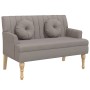 Bench with cushions in taupe gray fabric 113x64.5x75.5 cm by , Banks - Ref: Foro24-372135, Price: 175,41 €, Discount: %