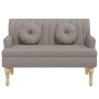 Bench with cushions in taupe gray fabric 113x64.5x75.5 cm by , Banks - Ref: Foro24-372135, Price: 175,41 €, Discount: %