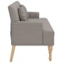 Bench with cushions in taupe gray fabric 113x64.5x75.5 cm by , Banks - Ref: Foro24-372135, Price: 175,41 €, Discount: %