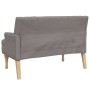 Bench with cushions in taupe gray fabric 113x64.5x75.5 cm by , Banks - Ref: Foro24-372135, Price: 175,41 €, Discount: %