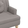 Bench with cushions in taupe gray fabric 113x64.5x75.5 cm by , Banks - Ref: Foro24-372135, Price: 175,41 €, Discount: %