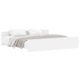 Bed frame with headboard and footboard white 180x200 cm by , Beds and slatted bases - Ref: Foro24-3203768, Price: 190,47 €, D...