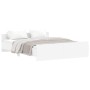 Bed frame with headboard and footboard white 160x200 cm by , Beds and slatted bases - Ref: Foro24-3203761, Price: 171,77 €, D...