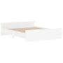 Bed frame with headboard and footboard white 160x200 cm by , Beds and slatted bases - Ref: Foro24-3203761, Price: 171,77 €, D...