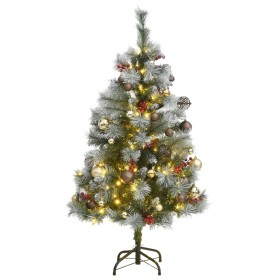 Árbol Navidad artificial con bisagras 150 LED y bolas 120 cm de , Arboles de navidad - Ref: Foro24-3210189, Precio: 58,95 €, ...