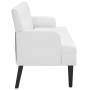 Banco con respaldo cuero sintético blanco 112x65,5x75 cm de , Bancos - Ref: Foro24-372154, Precio: 162,18 €, Descuento: %