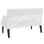 Banco con respaldo cuero sintético blanco 112x65,5x75 cm de , Bancos - Ref: Foro24-372154, Precio: 162,18 €, Descuento: %