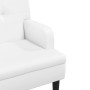 Banco con respaldo cuero sintético blanco 112x65,5x75 cm de , Bancos - Ref: Foro24-372154, Precio: 162,18 €, Descuento: %