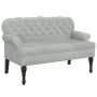 Bench with light gray velvet backrest 119.5x64.5x75 cm by , Banks - Ref: Foro24-372156, Price: 186,18 €, Discount: %