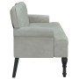 Bench with light gray velvet backrest 119.5x64.5x75 cm by , Banks - Ref: Foro24-372156, Price: 186,18 €, Discount: %