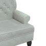 Bench with light gray velvet backrest 119.5x64.5x75 cm by , Banks - Ref: Foro24-372156, Price: 186,18 €, Discount: %