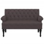 Banco con respaldo tela marrón oscuro 120x62x75,5 cm de , Bancos - Ref: Foro24-372123, Precio: 173,16 €, Descuento: %