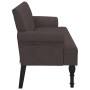 Bench with dark brown fabric backrest 120x62x75.5 cm by , Banks - Ref: Foro24-372123, Price: 173,16 €, Discount: %