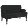 Black velvet-backed bench 119.5x64.5x75 cm by , Banks - Ref: Foro24-372161, Price: 200,79 €, Discount: %