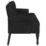 Black velvet-backed bench 119.5x64.5x75 cm by , Banks - Ref: Foro24-372161, Price: 200,79 €, Discount: %