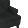 Black velvet-backed bench 119.5x64.5x75 cm by , Banks - Ref: Foro24-372161, Price: 200,79 €, Discount: %