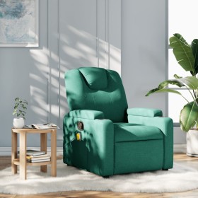 Sillón de masaje reclinable de tela verde oscuro de , Sillones - Ref: Foro24-372383, Precio: 241,56 €, Descuento: %