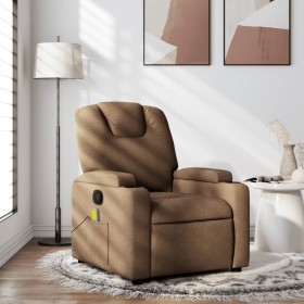 Brown Fabric Massage Recliner by , Armchairs - Ref: Foro24-372381, Price: 239,83 €, Discount: %