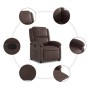 Sillón reclinable de cuero sintético marrón de , Sillones - Ref: Foro24-371777, Precio: 219,99 €, Descuento: %