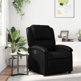 Sillón reclinable de cuero sintético negro de , Sillones - Ref: Foro24-371775, Precio: 232,50 €, Descuento: %