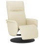 Recliner armchair with footrest in cream-colored synthetic leather by , Armchairs - Ref: Foro24-356545, Price: 208,46 €, Disc...